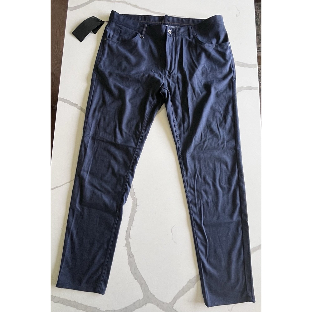 Zara Pants Mens Size 36x30 Navy Blue Skinny Fit 5-pocket Pants Slacks NWT - Picture 2 of 7